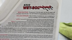 Schaeffers Wet-Sol Sticker/Wetting Agent 1 Gallon Fix Dusty Road Dirt Race Track