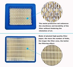 ZLKSKER 5pcs 491588S Lawn Mower Air Filter Replacement for B&S Pack of 5