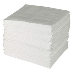 BRADY SPC ABSORBENTS ENV300 Absorb Pad,Oil-Based Liquids,White,PK100 1HUB3