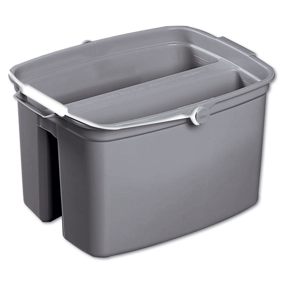 Rubbermaid Commercial 2617GRA 17 qt. Plastic Double Utility Pail – Gray New