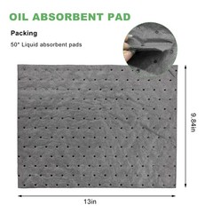 Oil Absorbent Pad 13″ x 10″ Weight Dimpled Pad Polypropylene Mat for Oil & Fluid