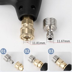 Pressure Washer Tips, Stainless Steel Shower Nozzle 0.3mm/0.4mm/0.5mm, Silver