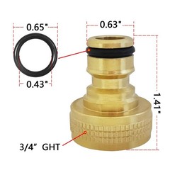 HQMPC Garden Hose Quick Connector Water Connect ¾ 3 Sets, Brass