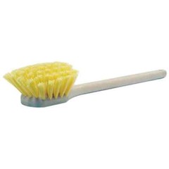 Weiler 79109 20″ Utility Scrub Brush, Yellow Polystyrene Fill, Long Handle