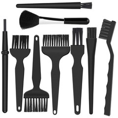 9 in 1 Anti Static Brushes Small Cleaning Kit Multi-Purpose Small, Black