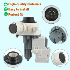 W10919003 W10775446 Washer Drain Pump Compatible With W10919003, White