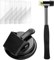 Floor Gap Fixer Tool Kit with Hammer & 5 Reusable Pads | 45° Strike Angle Des…