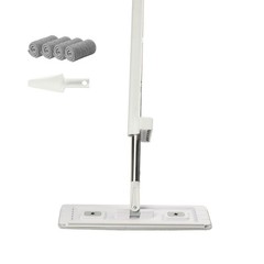 Microfiber Flat Mop with 4 Mop Pads Flat Mop for Dry and Wet Floor