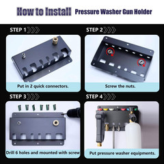 Pressure Washer Gun Holder -Trumlandy Foam 6.65 x 10.51 x 2.72 inches, Black