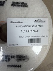 2 Pack Ameripolish SmartFloor Daily Maintenance Pads 15″ Orange WMREST-15-2
