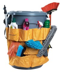Yellow Trash Can Caddy Bags For Garbage Bins | Brute Compatible | Fits 32-55
