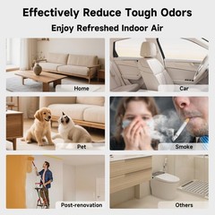 120,000mg/h Ozone Generator, High-Capacity Ozone Odor Eliminator with Negativ…