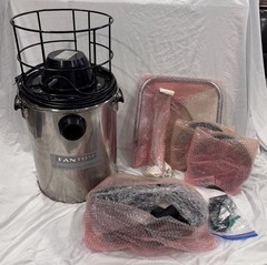 Rare vintage FANTOM Wet / Dry Stainless Steel Commercial Vacuum new open box.