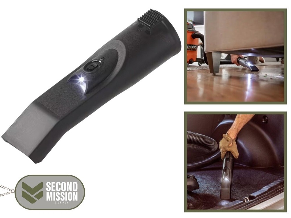 RIDGID 2.5″ LED Car Nozzle Attachment – Fits Wet/Dry Shop Vacs
