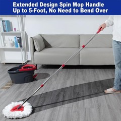 Spin Mop Replacement Handle Compatible with O Cedar Mop Replace Head Base, 4-…