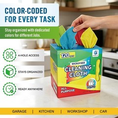 GLIMGLINT Microfiber Cleaning Cloth 120 11 inches x 9 inches, Multicolor