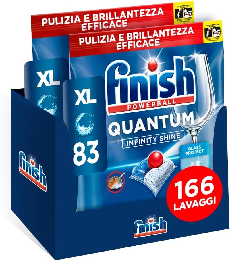 Finish Quantum Infinity Shine Dishwasher Pills, 166 Dishwasher Capsules