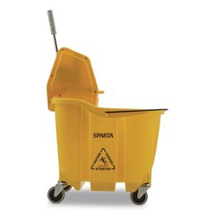 Carlisle 4690404 35 qt OmniFit Mop Bucket with Down Press Wringer – Yellow New