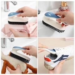 Soft Bristle Scrub Cleaning Brush Stain Remover Fabric Blue