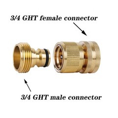 SHOWNEW Quick Connect Hose Fitting, Solid Brass Garden 5 Packs,