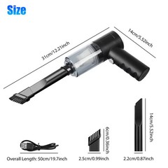 Mini Cordless 2 in 1 Portable Handheld Vacuum Cleaner Powerful Suction Home/Car