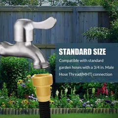 Enoch’s Land Stainless Steel Garden Hose 1/2″ NPT x 3/4″ GHT,