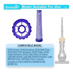 2 Washable Pre Motor & 2 HEPA Post Motor Filter For Dyson DC40 Vacuum Cleaner