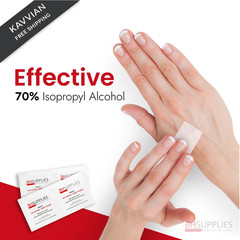 BH Supplies Alcohol Prep Pads | Medical Grade, Sterile, 100 Count (Pack of 1)