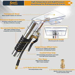 Carpet Extractor Hand Wand for Car Detailing and Upholstery Cleaning Closed Spra