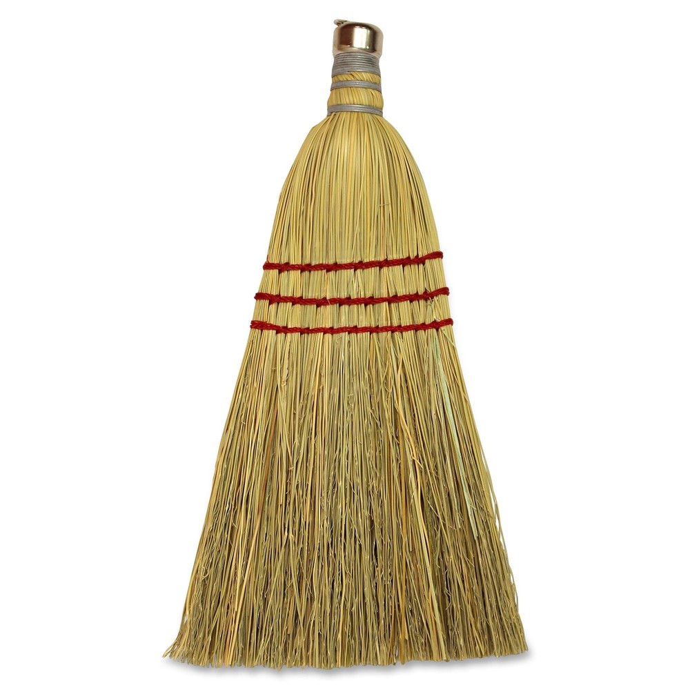 Genuine Joe Whisk Broom Metal Hang Ring Natural 12 Count 80161Ct