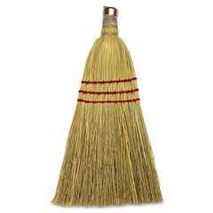 Genuine Joe Whisk Broom Metal Hang Ring Natural 12 Count 80161Ct