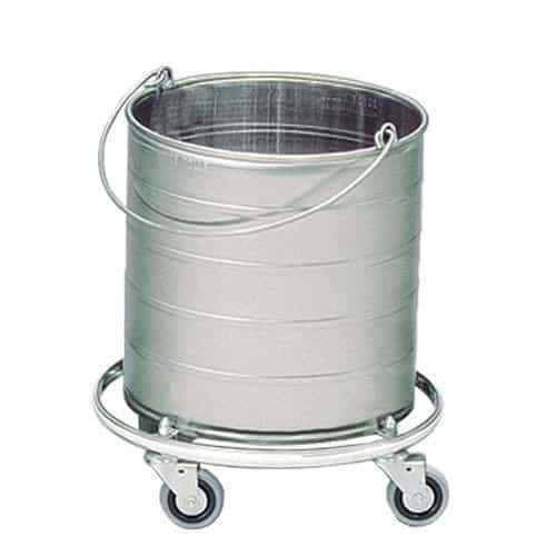 Royce Rolls #483 Stainless Steel 8-Gallon Bucket on 3″ Casters