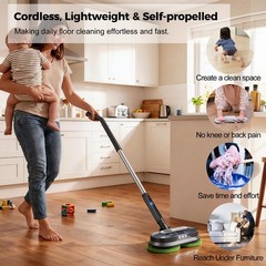 Blonex Cordless Electric Mop Water Tank Lightweight Electric Spin Mop