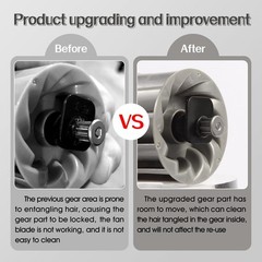 Upgraded Pet Hair Power Brush Tool Attachment 7.28 x 4.92 x 2.95 inch, Gray