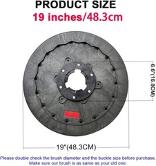 Heavy Duty Aggressive Rotary Scrub 19″ Brush fit Emotor 300X MX3 Floor Scrubber