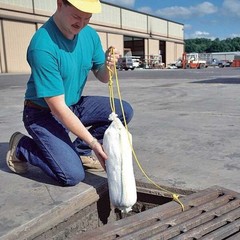Pig Skm403 Sorbent Sock, 21 Gal, 8 In X 18 In, Oil, White, 12 Pk