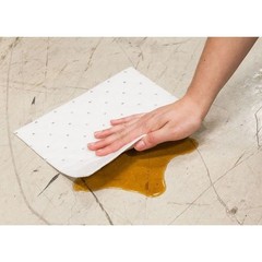 Brady Srpo100 Sorbent Pad, 5 Gal, 7 1/2 In X 10 In, Oil, White, 100 Pk