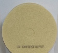 3M 24” Buffer Pads 4200 Beige- Count Of 5