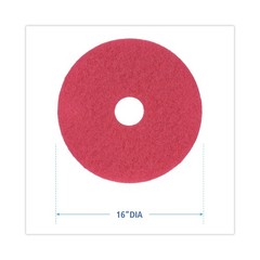Boardwalk 4016RED 16 in. Buffing Floor Pads – Red (5/Carton) New