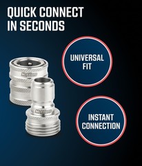 McKillans® Water Hose Quick Connect [UNIVERSAL FIT] 3/4 inch, Connects