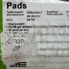 Spill Tech Absorbent Universal 55 Gallon Drum Top Pads 22″ Case of 25 GTOP