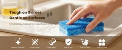 Kitchen Spons, 12 Count, Non-Scratch Scrub Spon, Sided