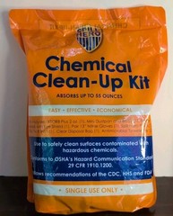 Chemical Clean-Up Kit Spill Hero Single-Use 55 Oz Capacity Includes Gloves Dustp