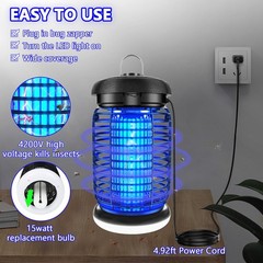 Luojibie Bug Zapper Outdoor Mosquito Zapper Led Light Fly Zapper Outdoor Indoor
