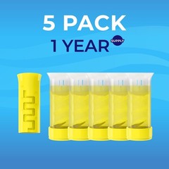 Infiniti Clean Toilet Gel Stamp, 5 Pack (Total 1.9 Fl Oz (Pack of 1), Yellow