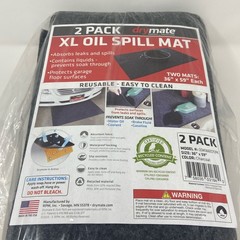 Drymate XL Oil Spill Mat 36×59 Charcoal 2-Pack Garage Protector