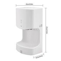 Automatic Wall Mounted Hand Dryer Electric Jet Hand Dryer with Drip Tray 1000 W
