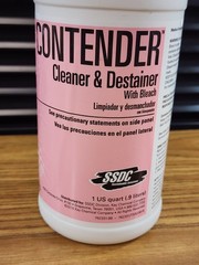 Contender 1114023 Cleaner and Destainer with Bleach, One US quart