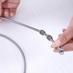 Manual Drain Unclogger ABS Plastic Crank Drain Auger Extended Reach for Toilet