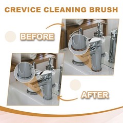 2PCS Crevice Cleaning Brush Gap Brush for Kitchen Toilet Bathroom, Black